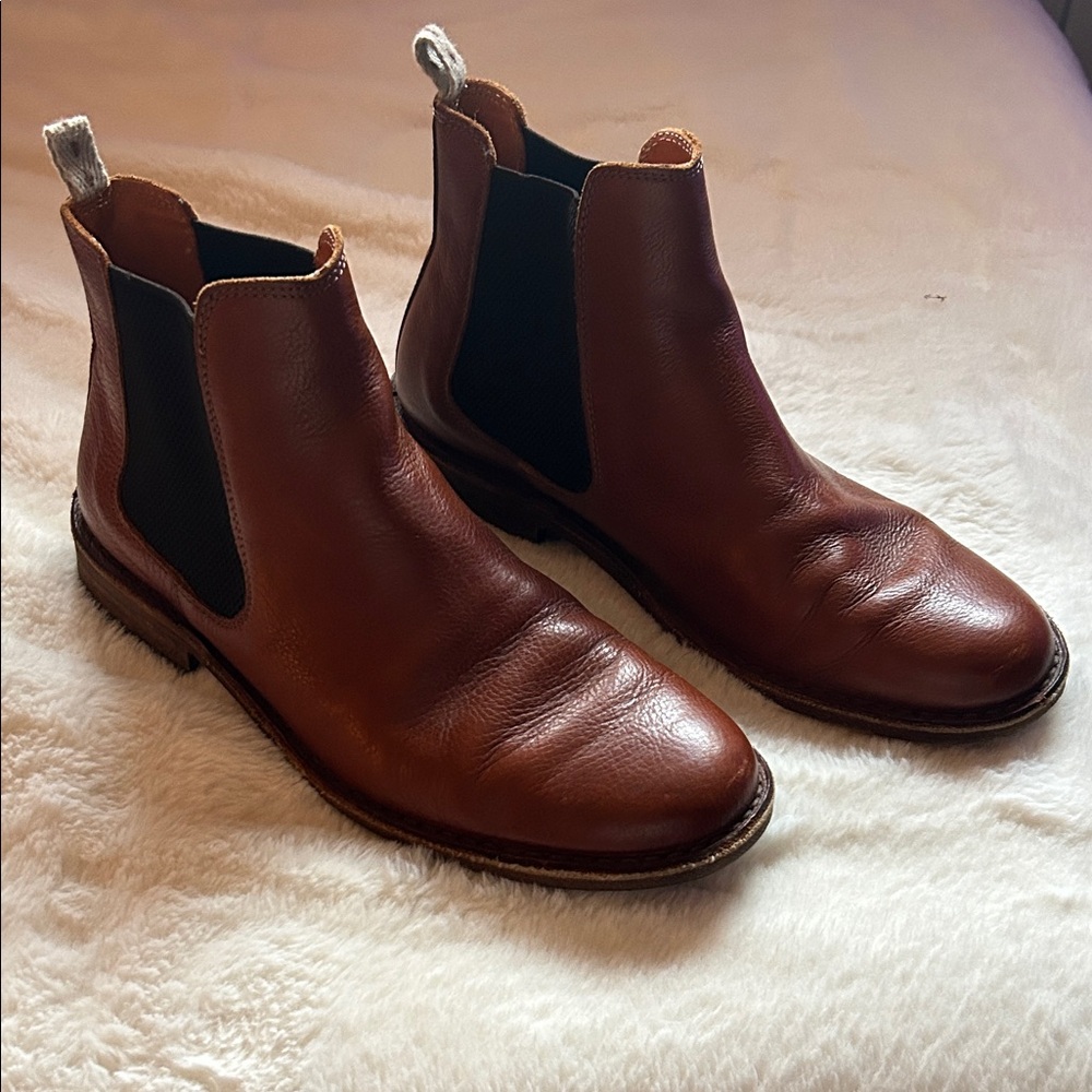 Classic Brown Leather Chelsea Boots